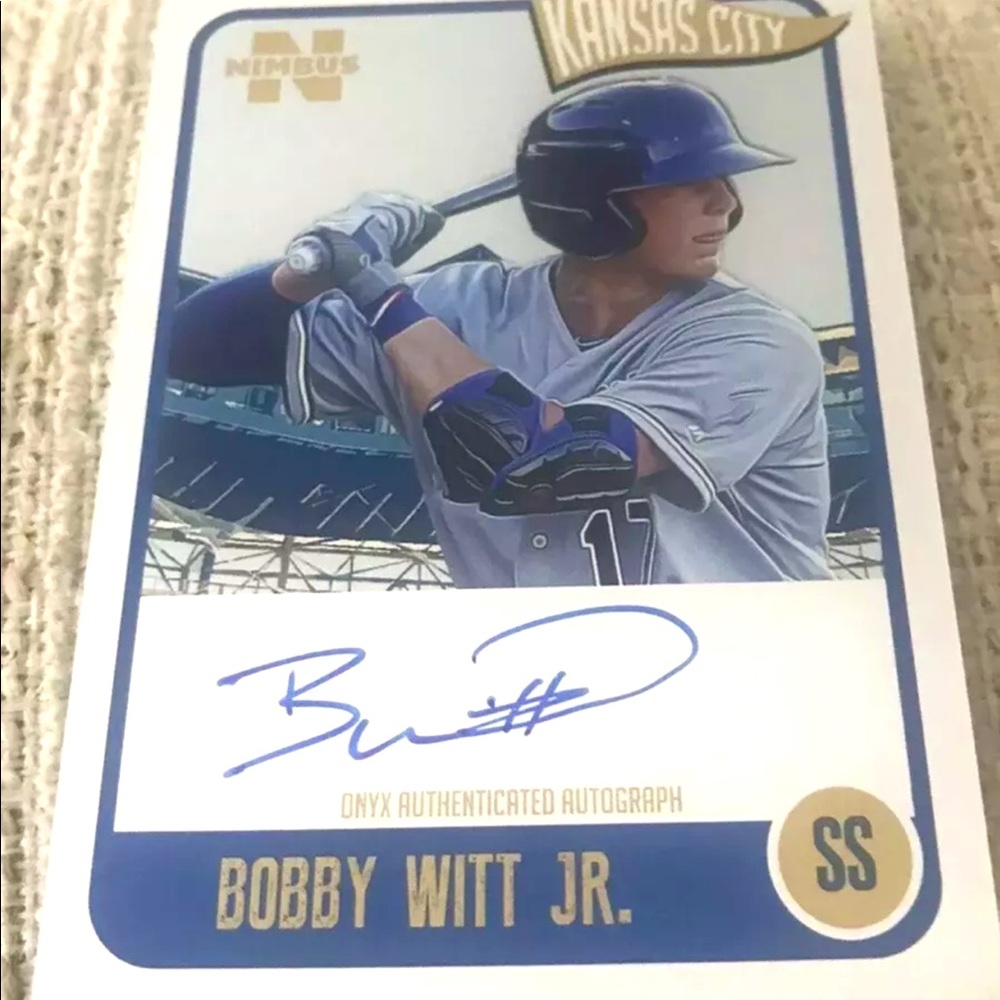 2020 Onyx Nimbus Bobby Witt Jr. Silver Auto /325 #NABW Royals